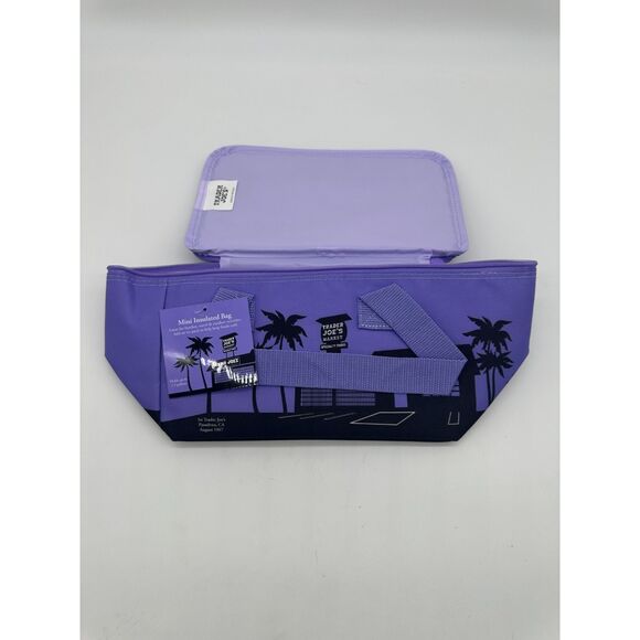 Trader Joe's Insulated Bag for Lunch Picnic Cooler Bag 10 X  6 X 6 Purple NWT - Picture 4 of 8